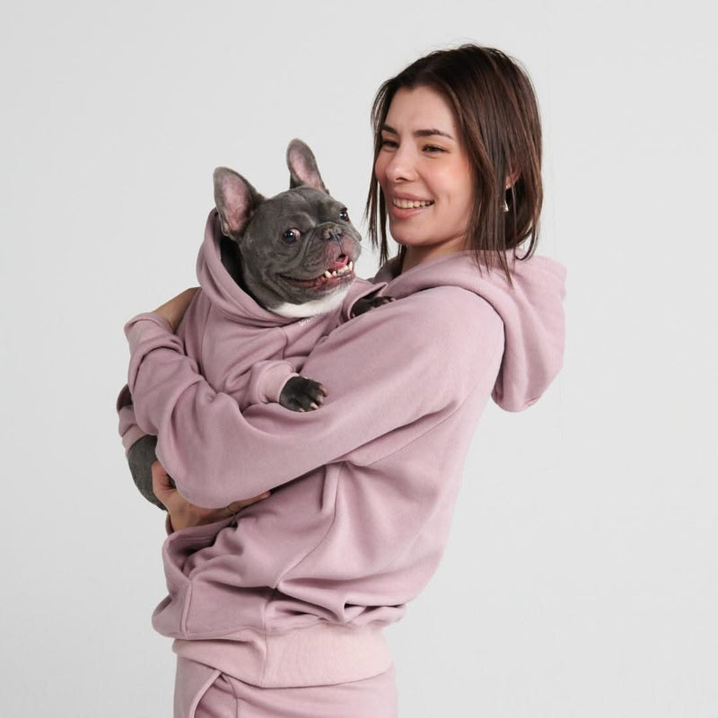 Essentielles Hunde Hoodie - Purpurtaupe