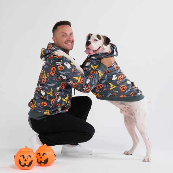 Halloween Menschen Kapuzenpullover - Grau