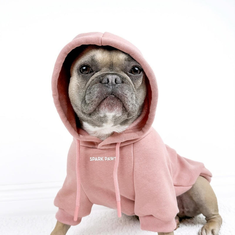 Essentielles Hunde Hoodie - Blassrosa