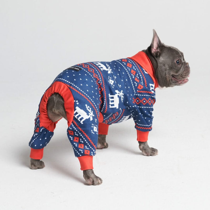 Hunde-Pyjama - Dasher Blau