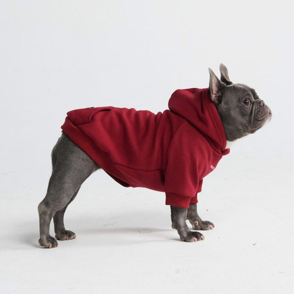 Essentielles Hunde Hoodie - Burgunder